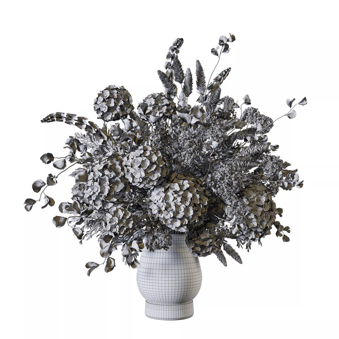 Lavender Mist Flower Set 133 3D Model – Garden Elegance, FBX, OBJ