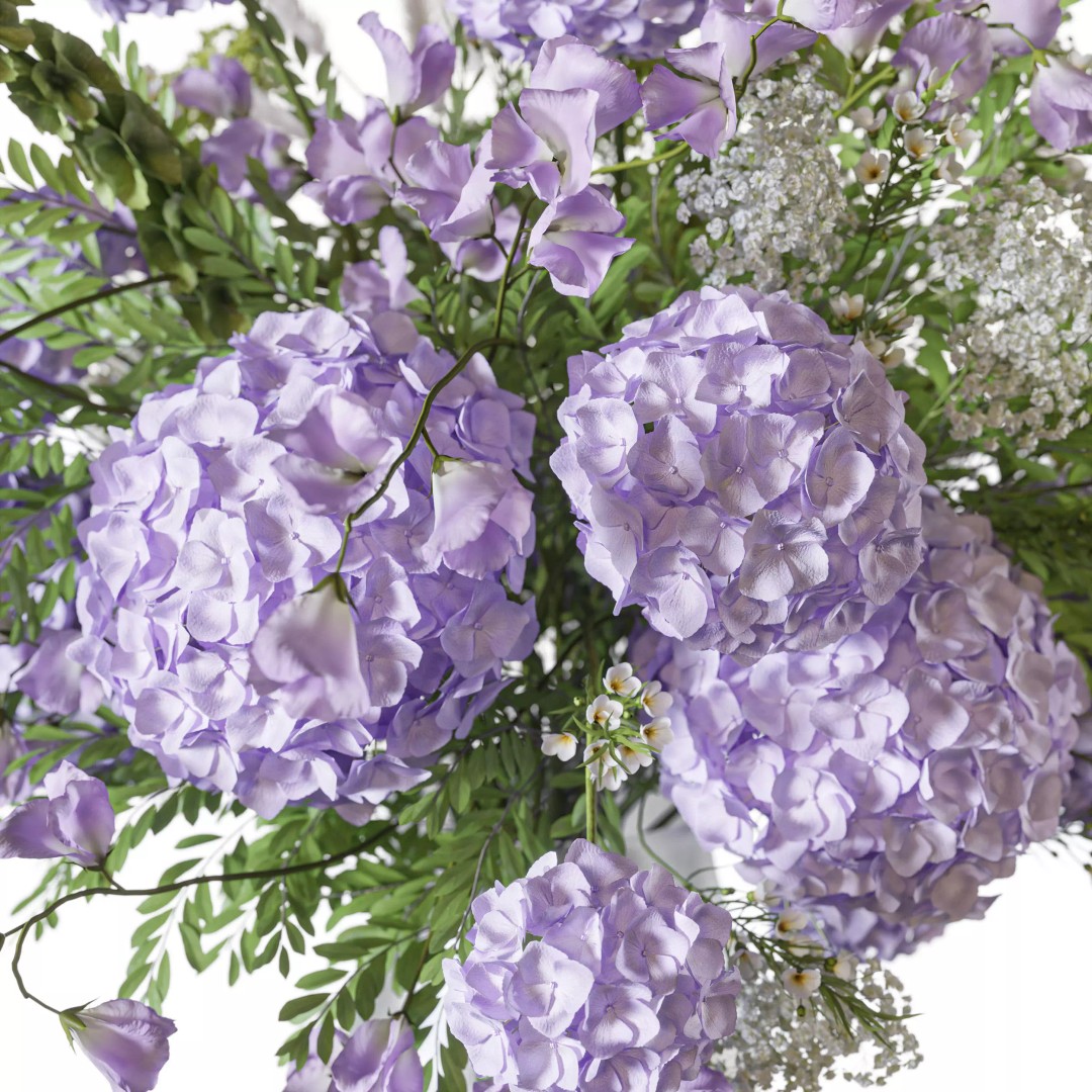 Lavender Mist Flower Set 133 3D Model – Garden Elegance, FBX, OBJ - View 7