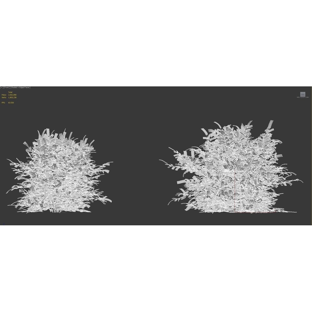Japanese Plants 3D Model – High-Quality Bush Collection, FBX & GrowFX - View 59