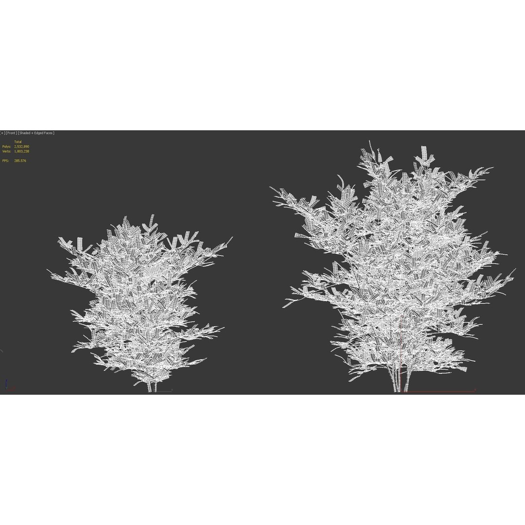 Japanese Plants 3D Model – High-Quality Bush Collection, FBX & GrowFX - View 60