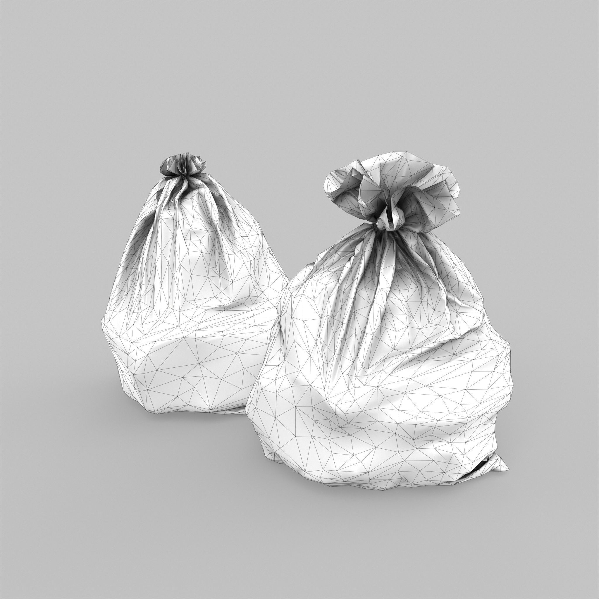 Biohazard Waste Bags - Low-Poly Game-Ready 3D Model - View 14