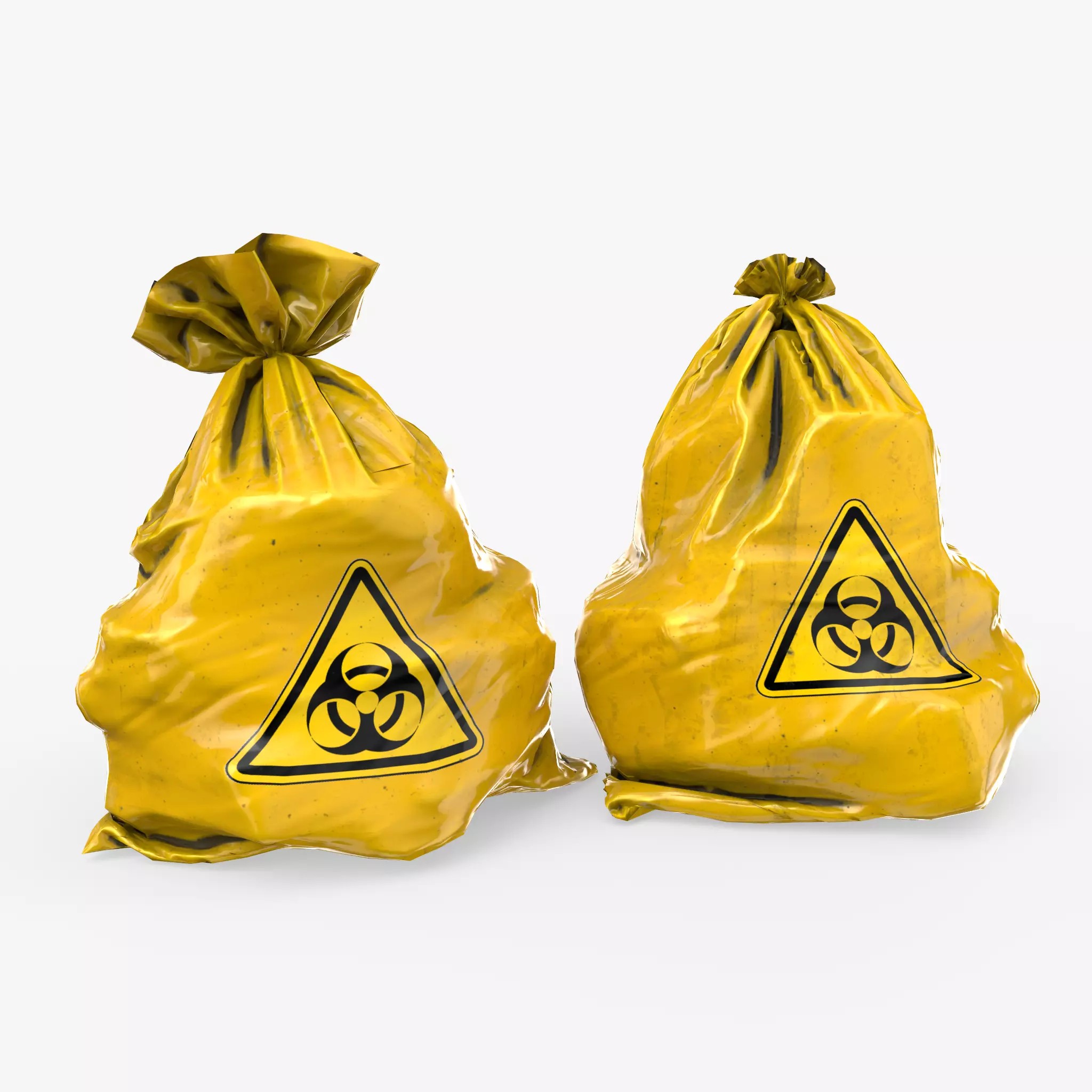 Biohazard Waste Bags - Low-Poly Game-Ready 3D Model - View 2