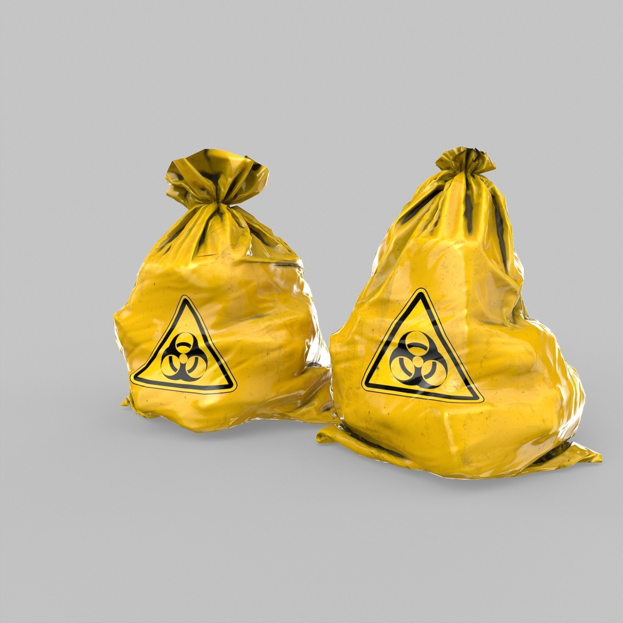 Biohazard Waste Bags - Low-Poly Game-Ready 3D Model - View 4