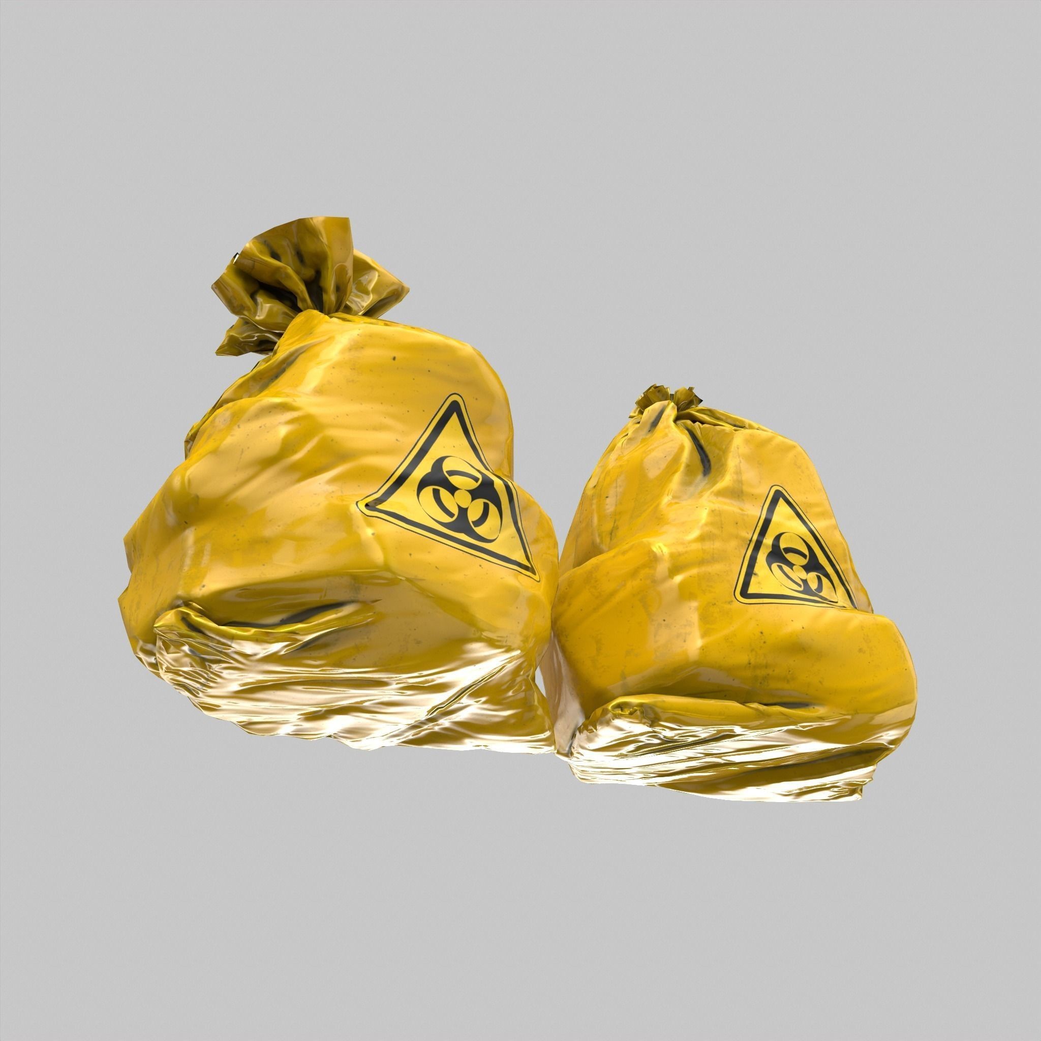 Biohazard Waste Bags - Low-Poly Game-Ready 3D Model - View 5