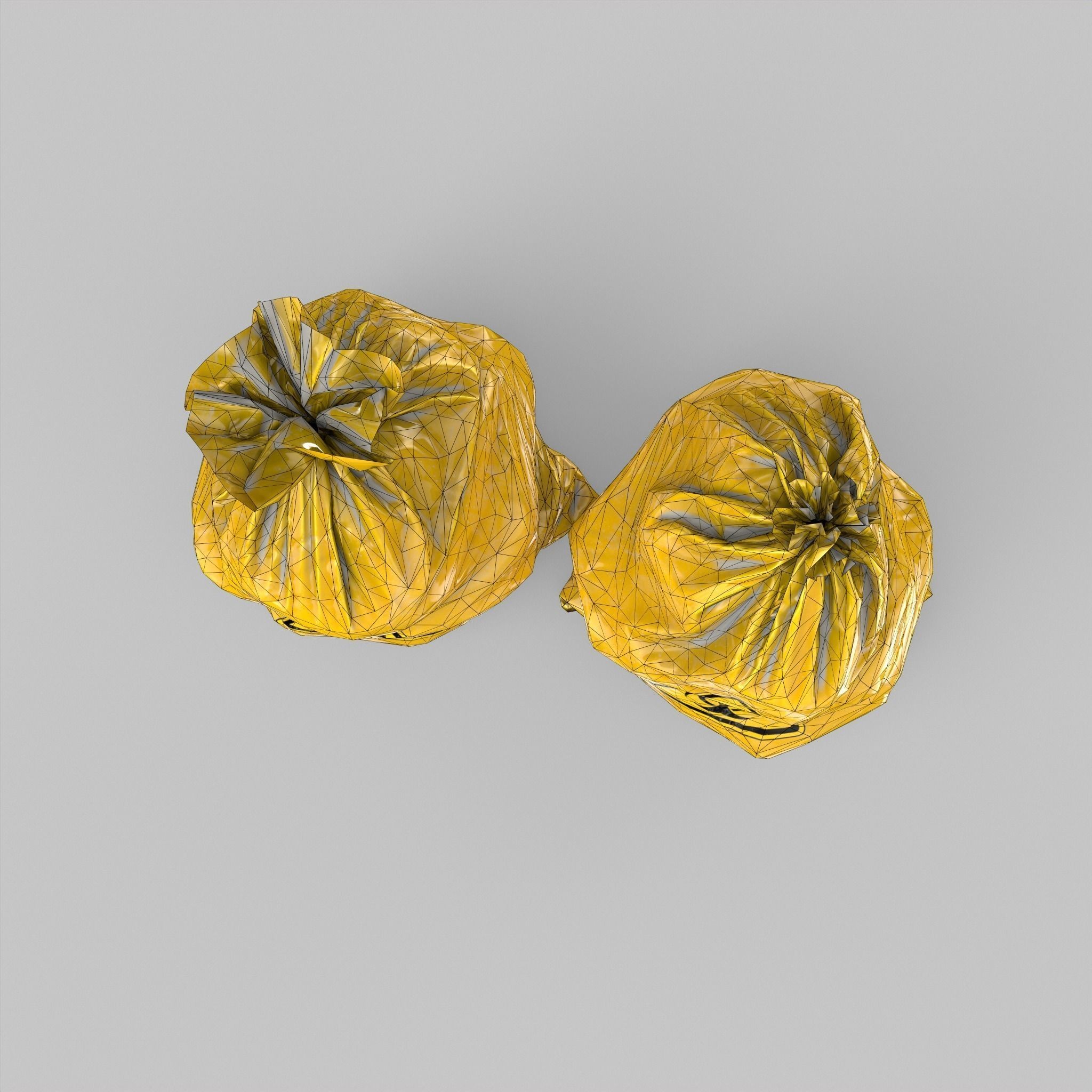 Biohazard Waste Bags - Low-Poly Game-Ready 3D Model - View 7