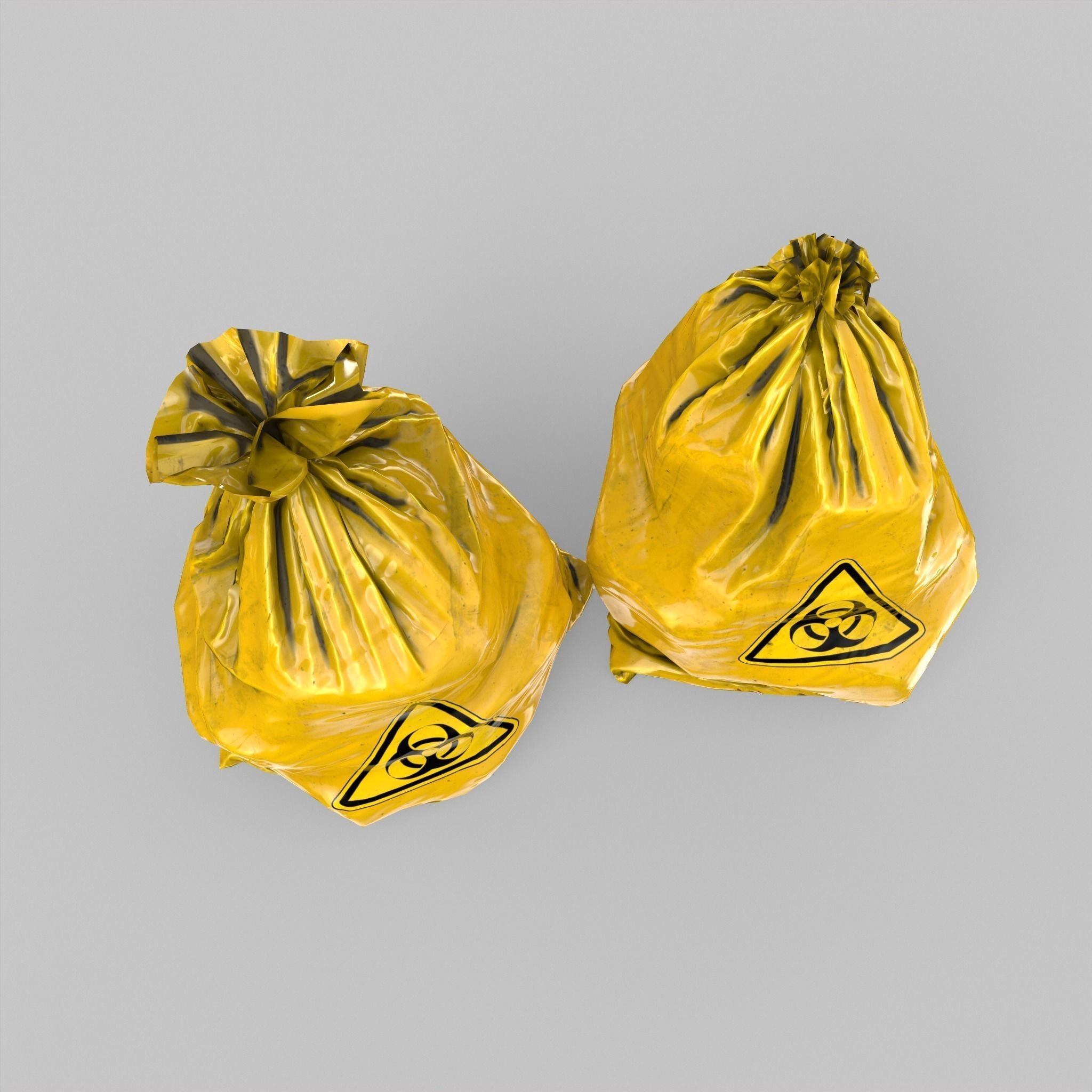 Biohazard Waste Bags - Low-Poly Game-Ready 3D Model - View 8