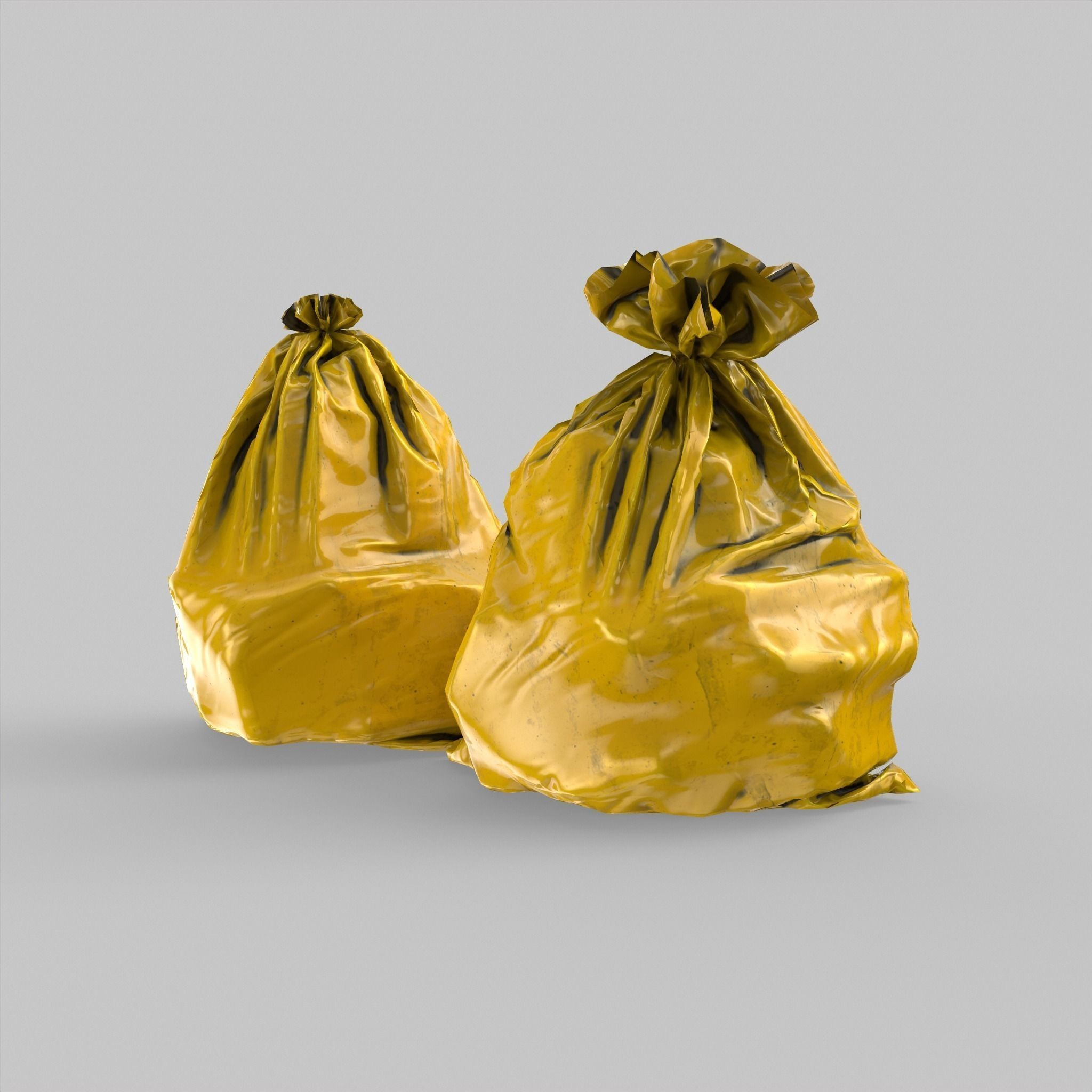Biohazard Waste Bags - Low-Poly Game-Ready 3D Model - View 9