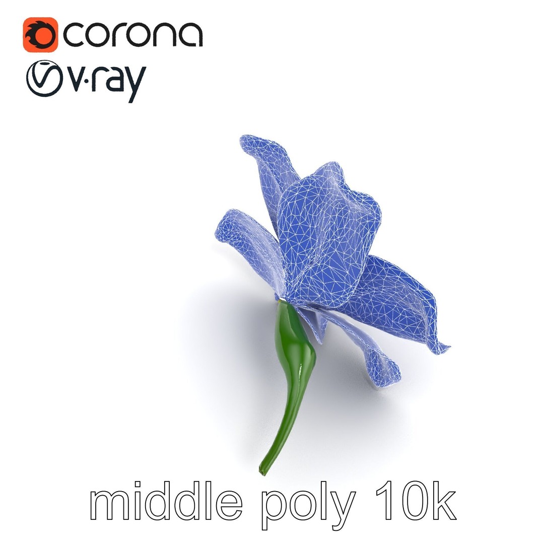 Freesia White Flower 3D Model – Realistic Low Poly Asset, FBX