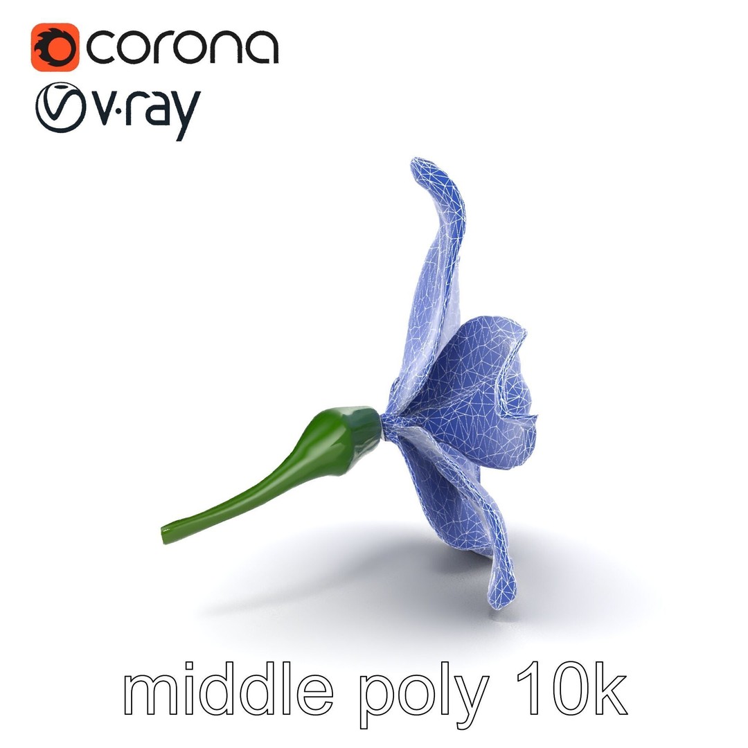 Freesia White Flower 3D Model – Realistic Low Poly Asset, FBX - View 15