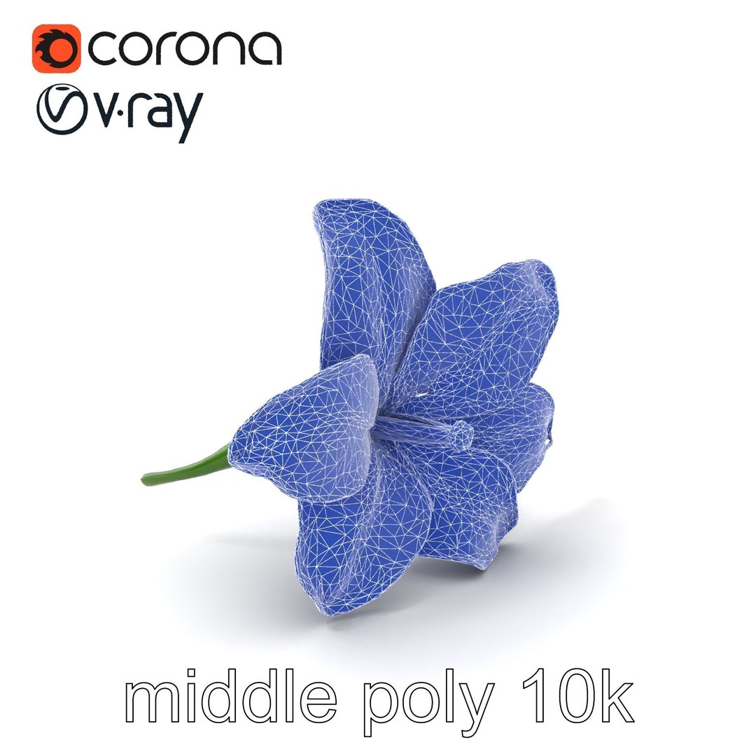 Freesia White Flower 3D Model – Realistic Low Poly Asset, FBX - View 7