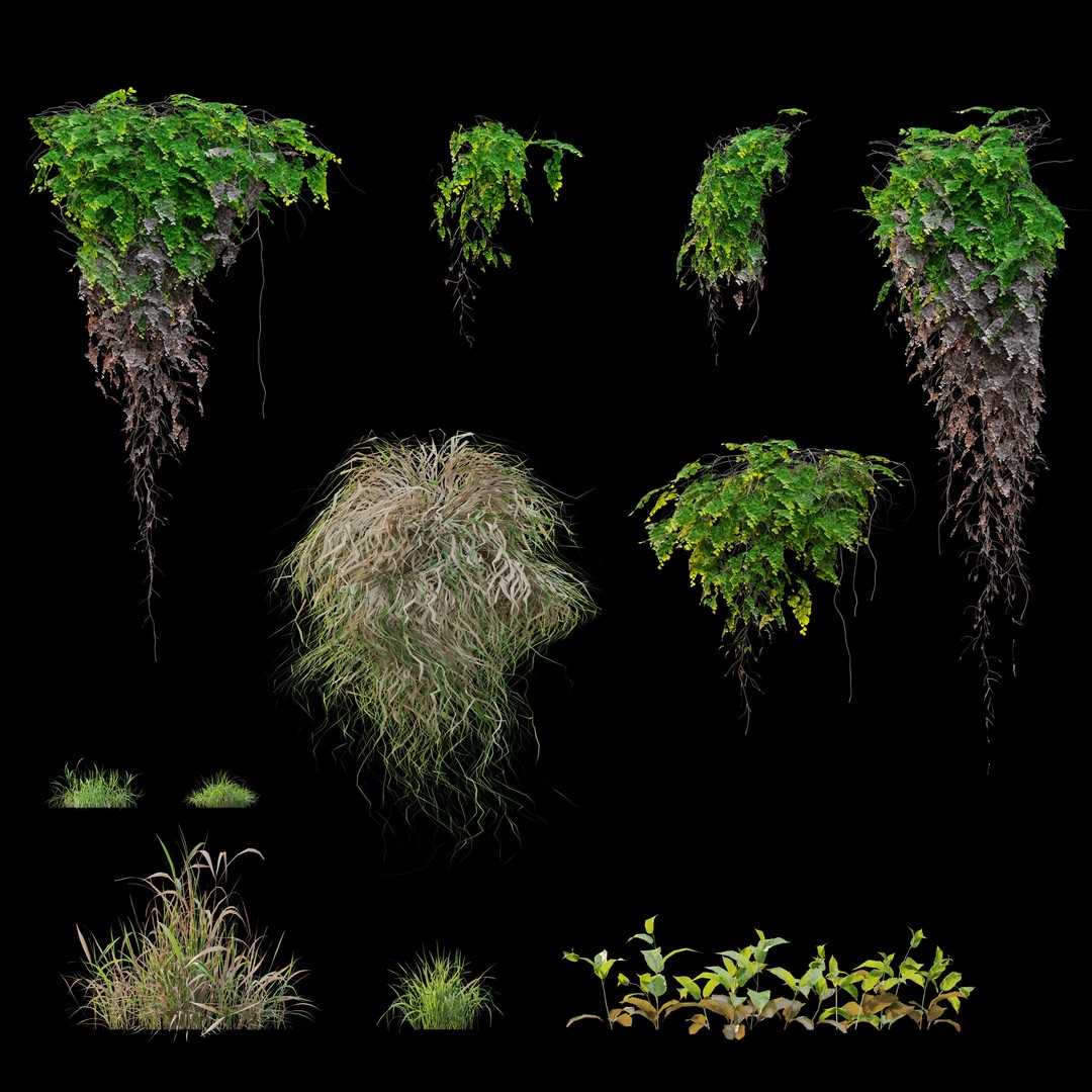 Green Wall 3D Model – Vertical Garden Asset with Textures - View 6