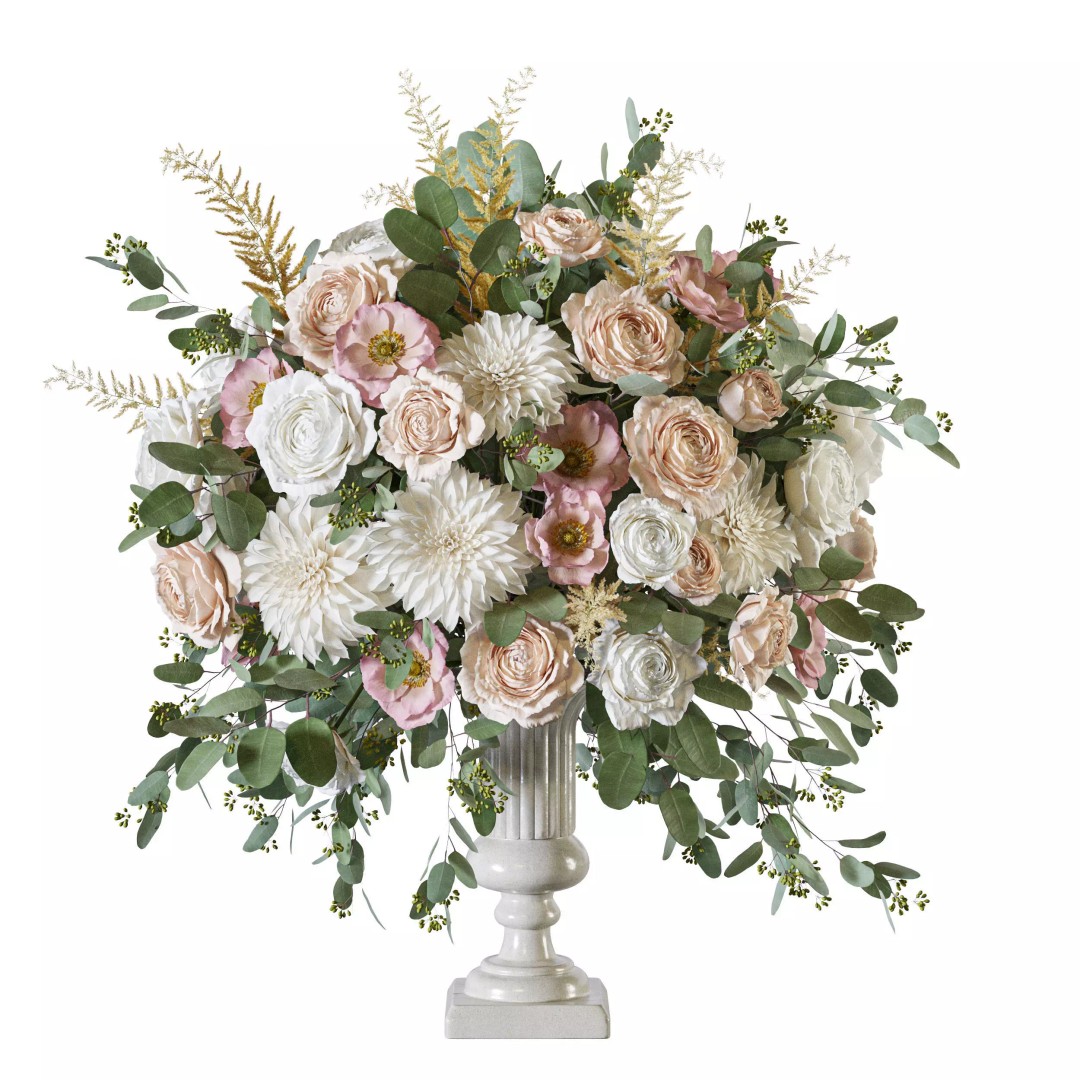 Flower Bouquet 3D Model – High Poly PBR Asset, FBX, OBJ - View 2