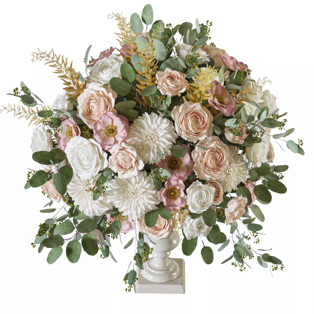 Flower Bouquet 3D Model – High Poly PBR Asset, FBX, OBJ - View 3