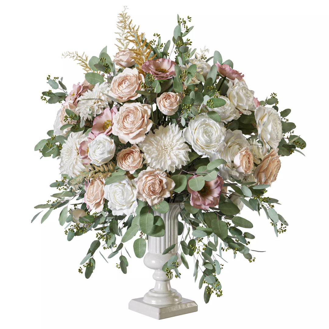 Flower Bouquet 3D Model – High Poly PBR Asset, FBX, OBJ - View 4