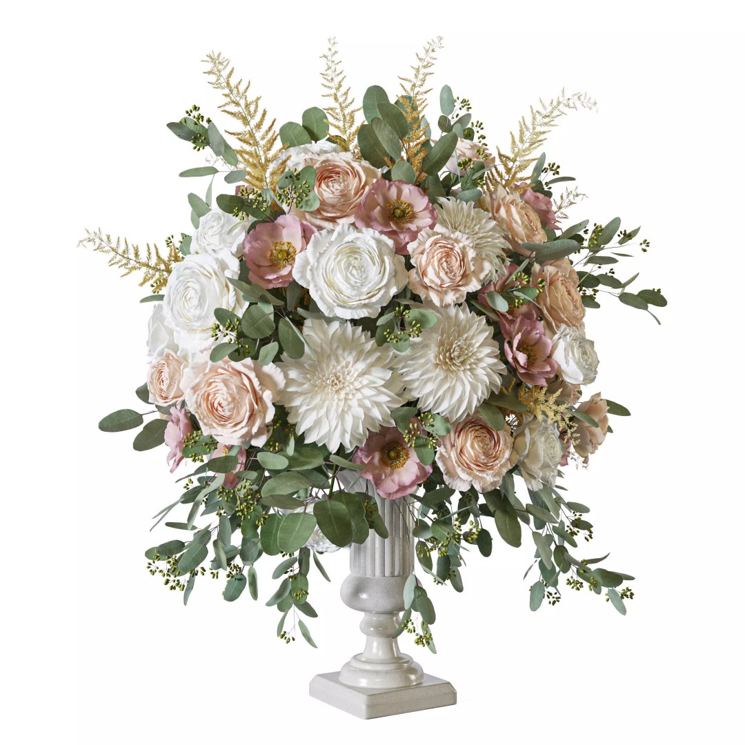 Flower Bouquet 3D Model – High Poly PBR Asset, FBX, OBJ - View 6