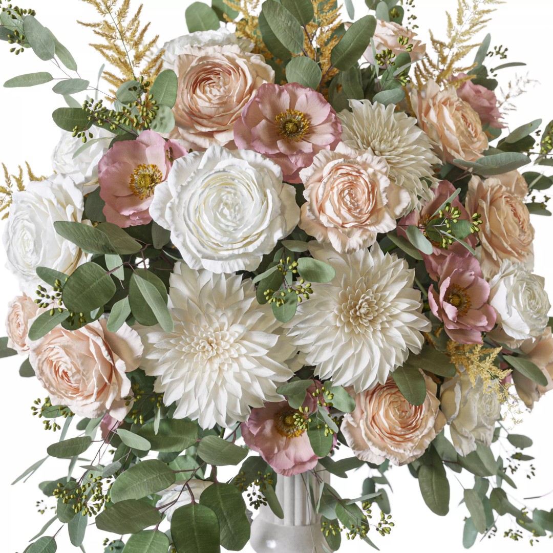 Flower Bouquet 3D Model – High Poly PBR Asset, FBX, OBJ - View 7