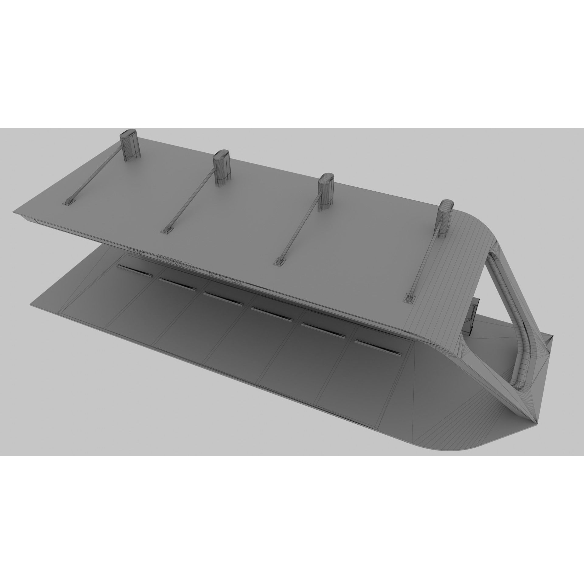 Electric Vehicle Charging Station - Game-Ready 3D Model - View 16