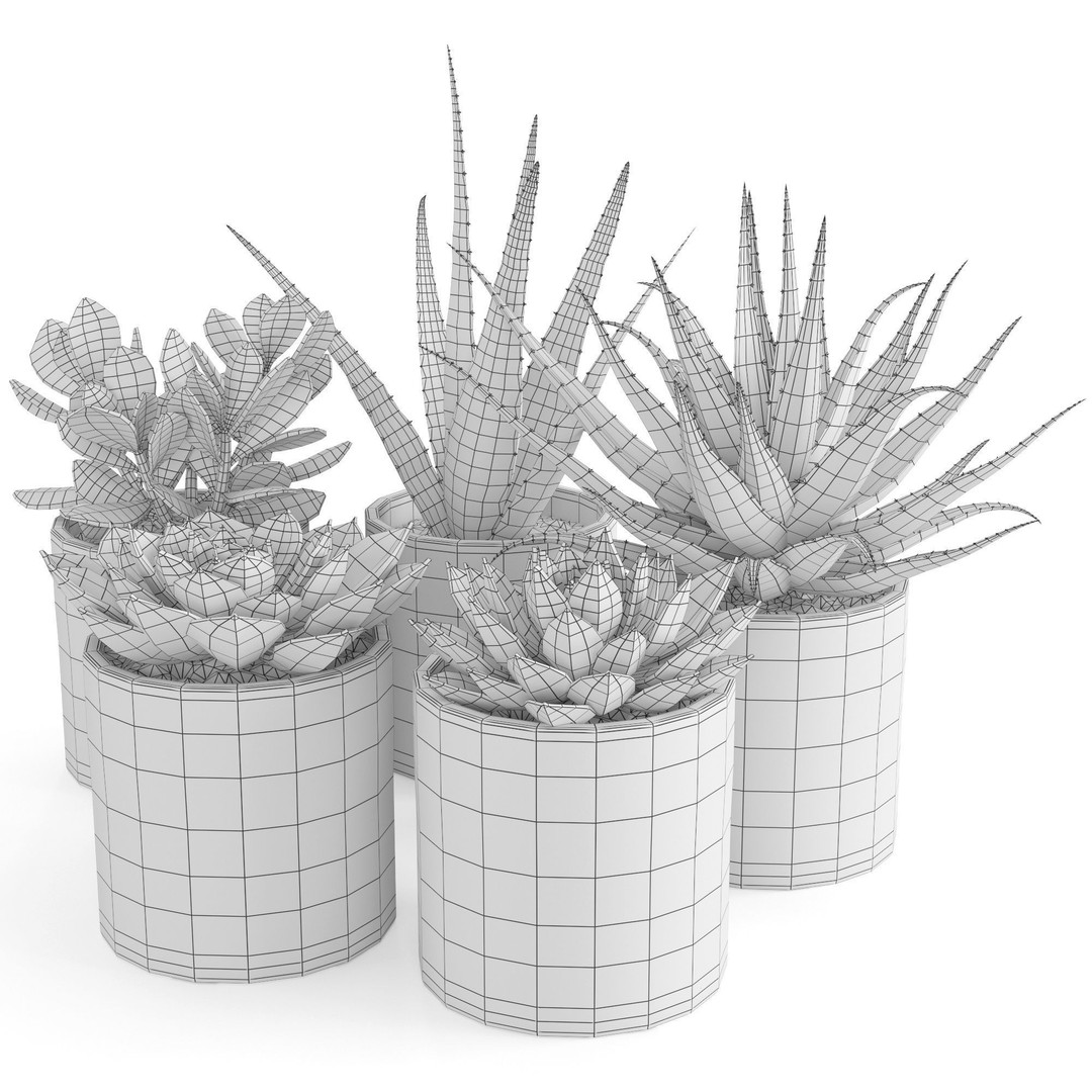 Houseplant 63 3D Model – PBR Textured Indoor Plant, FBX - View 3