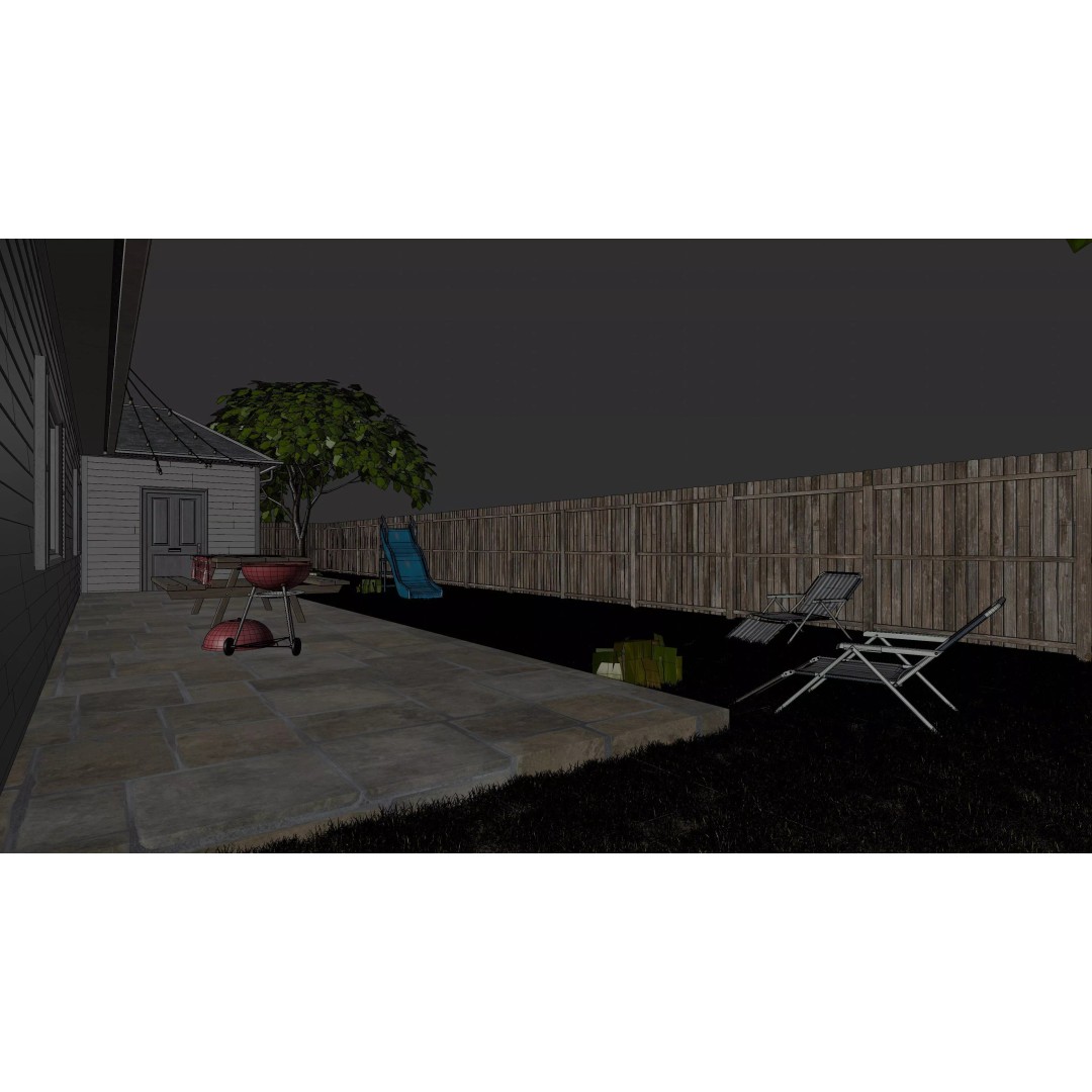 Modern House 3D Model – Classic Exterior Scene with PBR Textures - View 13
