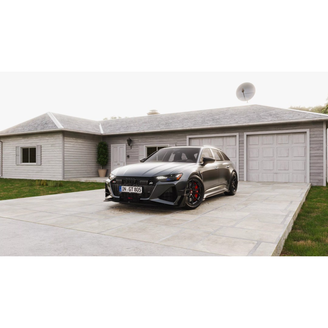 Modern House 3D Model – Classic Exterior Scene with PBR Textures - View 2