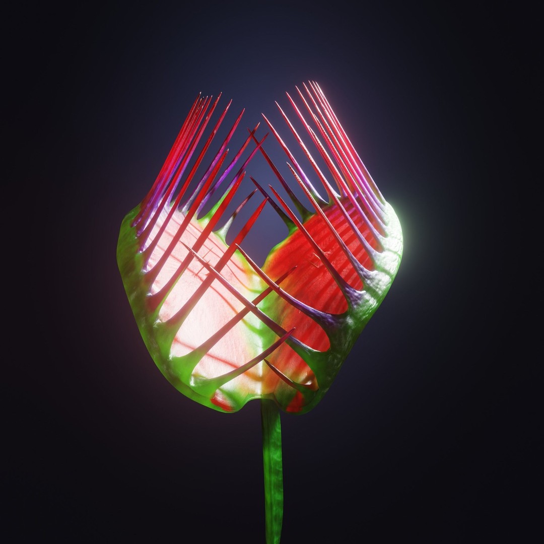 Venus Fly Trap 3D Model – Rigged Low-Poly Game Asset, FBX, Blender - View 27