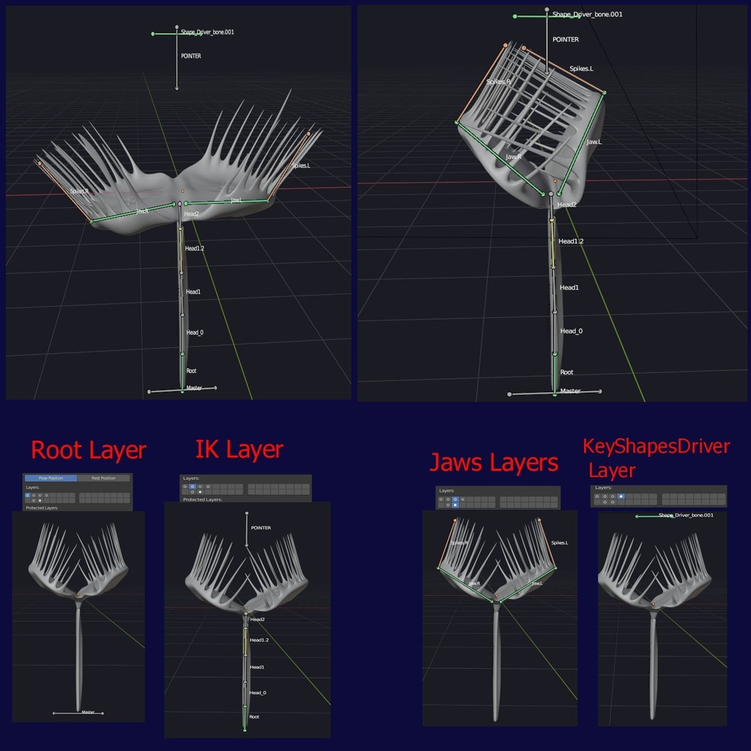 Venus Fly Trap 3D Model – Rigged Low-Poly Game Asset, FBX, Blender - View 5