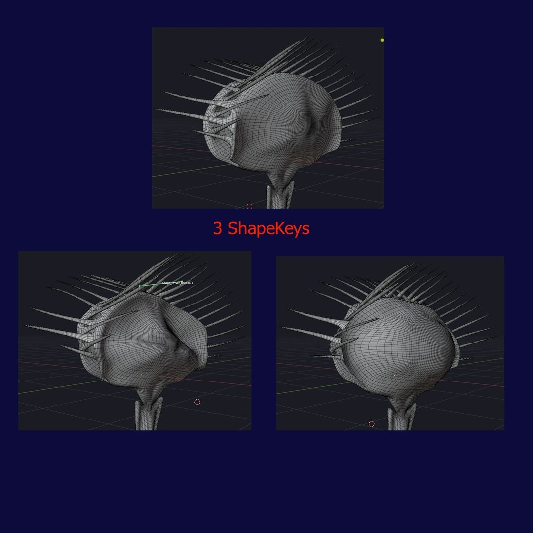 Venus Fly Trap 3D Model – Rigged Low-Poly Game Asset, FBX, Blender - View 7