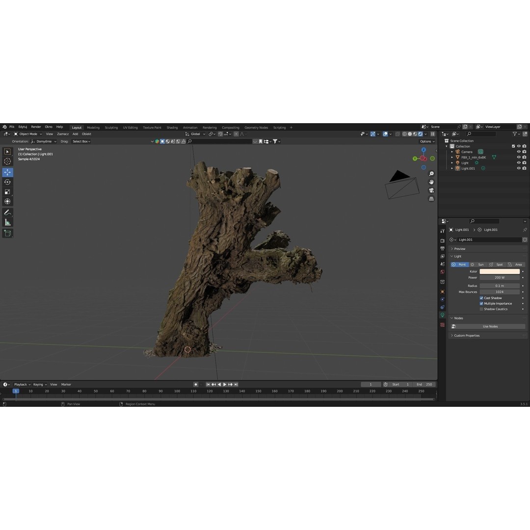 Old Willow 3D Model – Photogrammetry Tree Asset, FBX & Blender - View 11