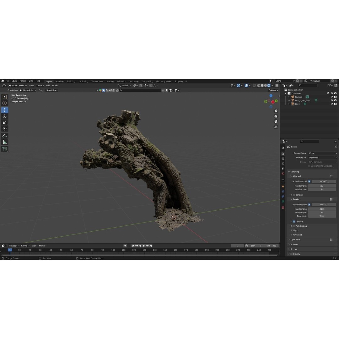 Old Willow 3D Model – Photogrammetry Tree Asset, FBX & Blender - View 12