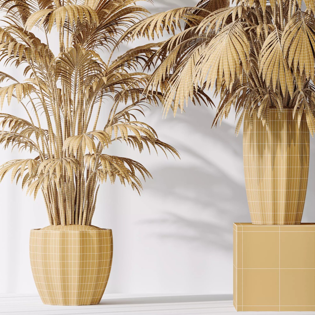 Indoor Plants 3D Model – Tropical Collection with PBR Textures, FBX, OBJ - View 17