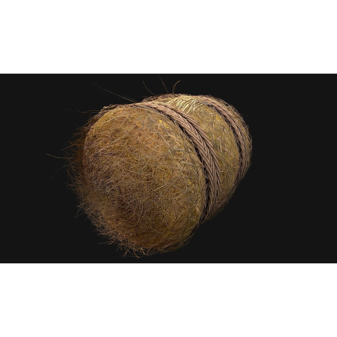 Hay Bale 3D Model – Low Poly Stylized Game Asset, FBX & Blender - View 15
