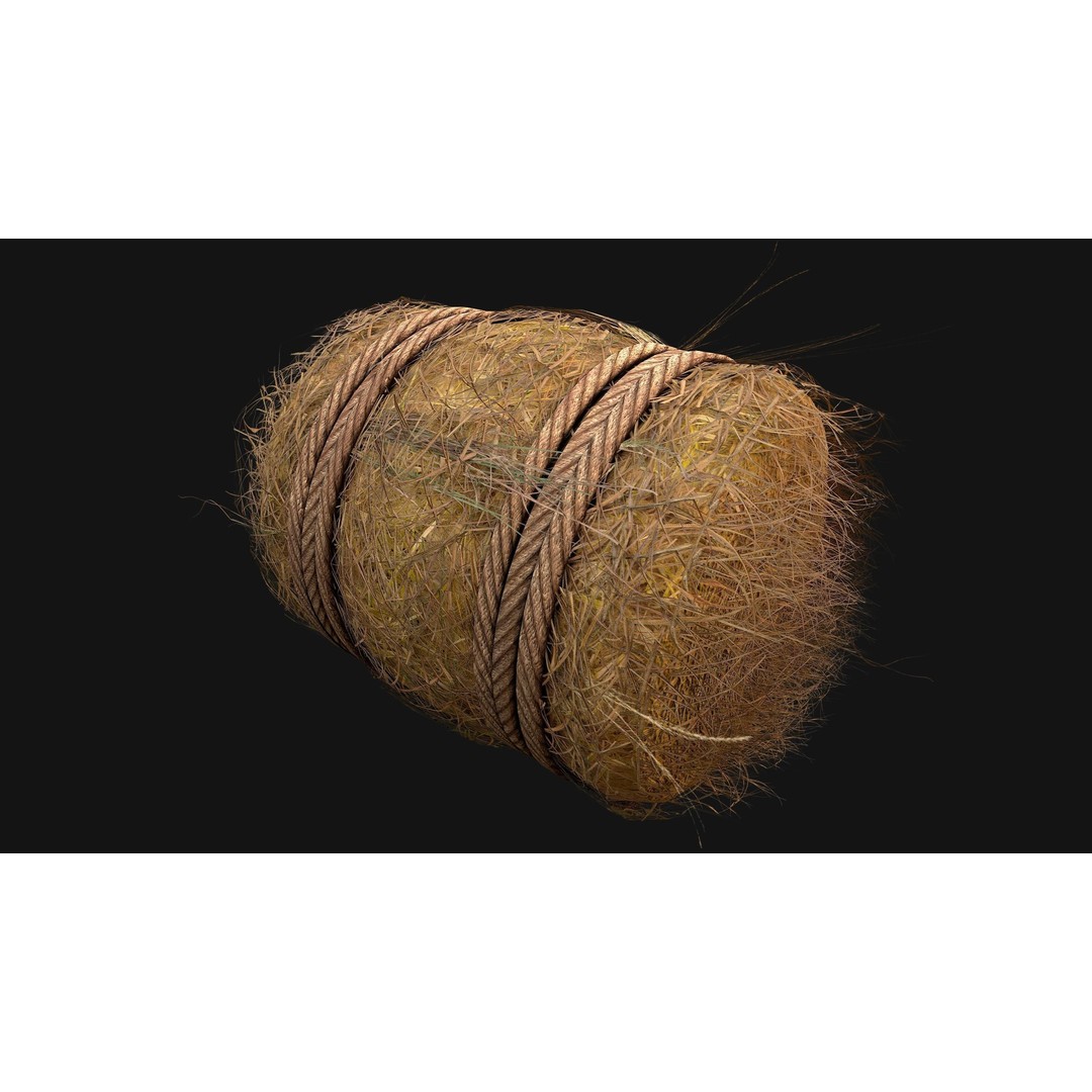 Hay Bale 3D Model – Low Poly Stylized Game Asset, FBX & Blender - View 16