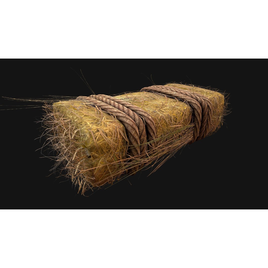 Hay Bale 3D Model – Low Poly Stylized Game Asset, FBX & Blender - View 18