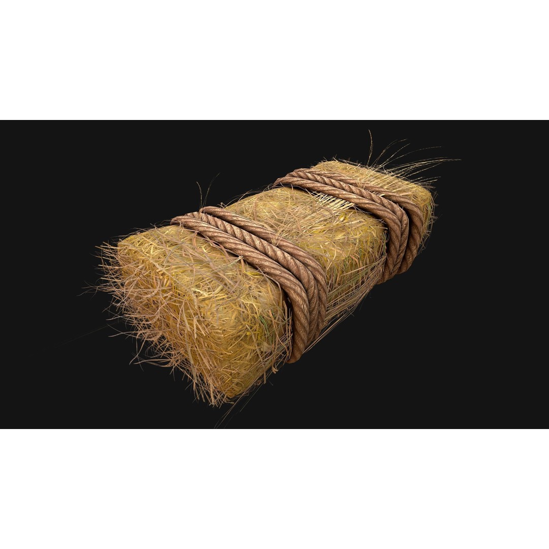 Hay Bale 3D Model – Low Poly Stylized Game Asset, FBX & Blender - View 20