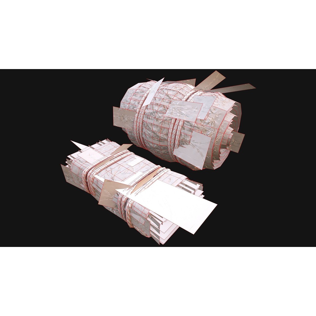 Hay Bale 3D Model – Low Poly Stylized Game Asset, FBX & Blender - View 21