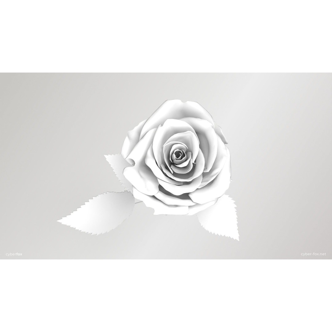 Single Pink Rose 3D Model – Low Poly PBR Asset for Games, FBX, OBJ - View 11