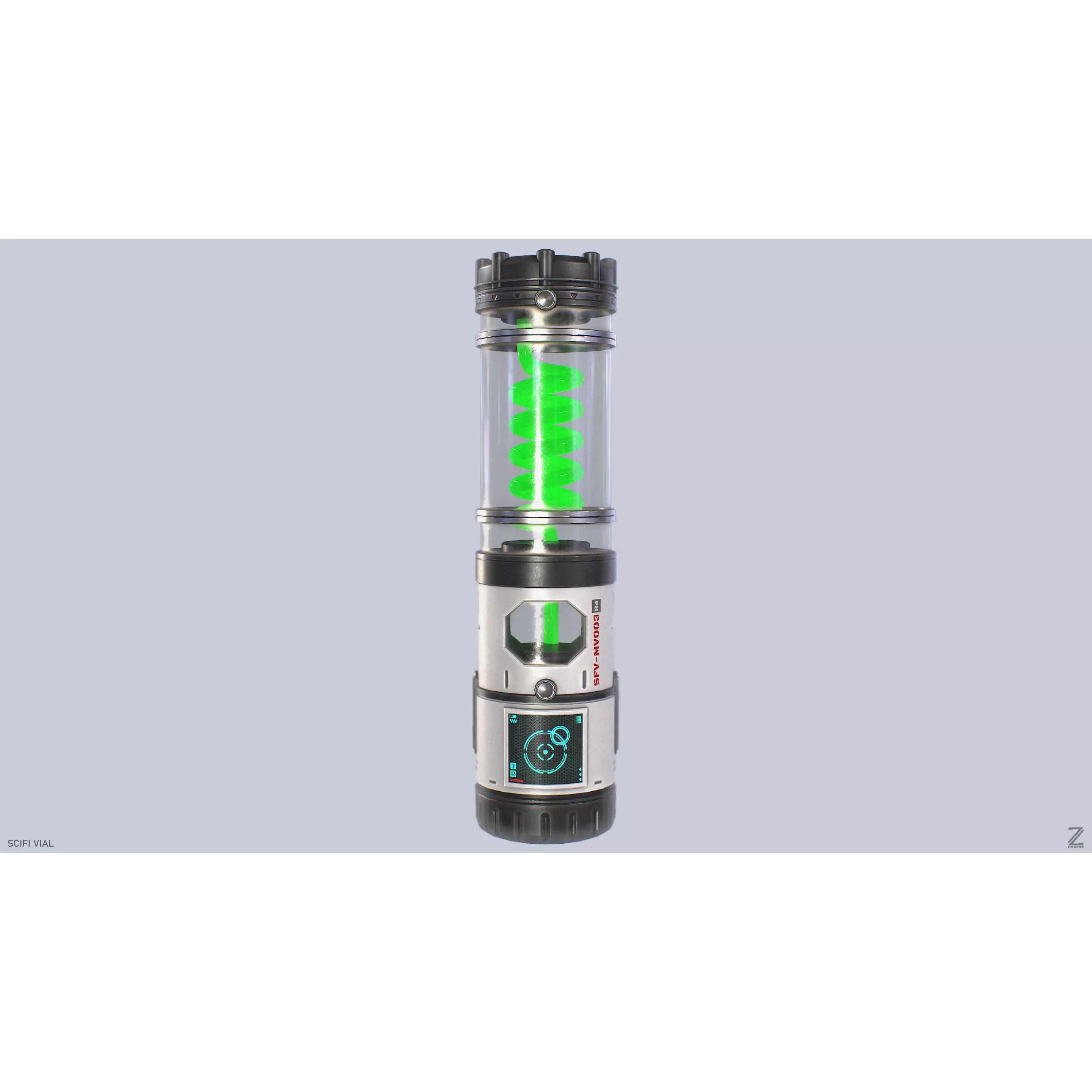 Scifi Vial - Low-Poly Game-Ready 3D Model - View 5