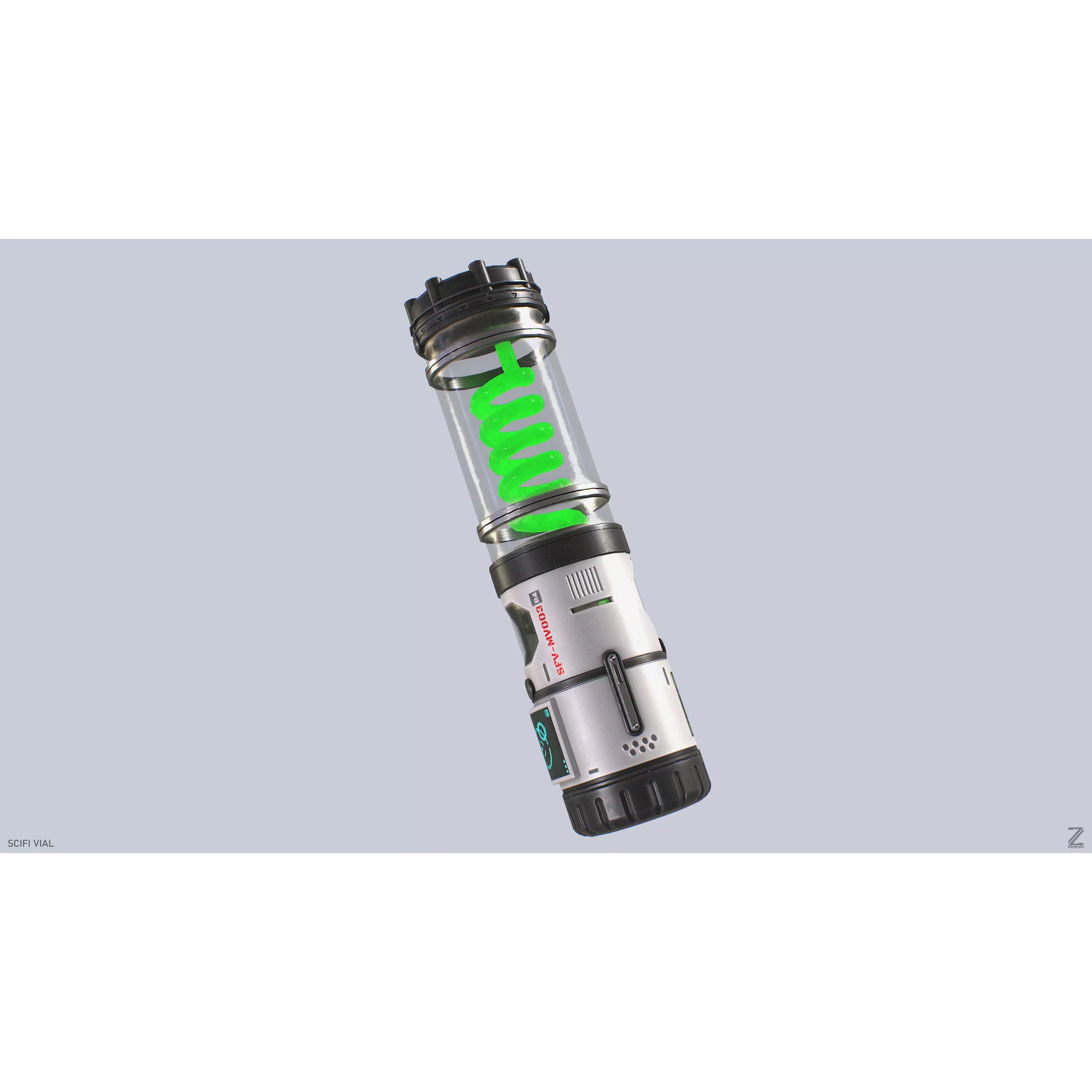 Scifi Vial - Low-Poly Game-Ready 3D Model - View 9