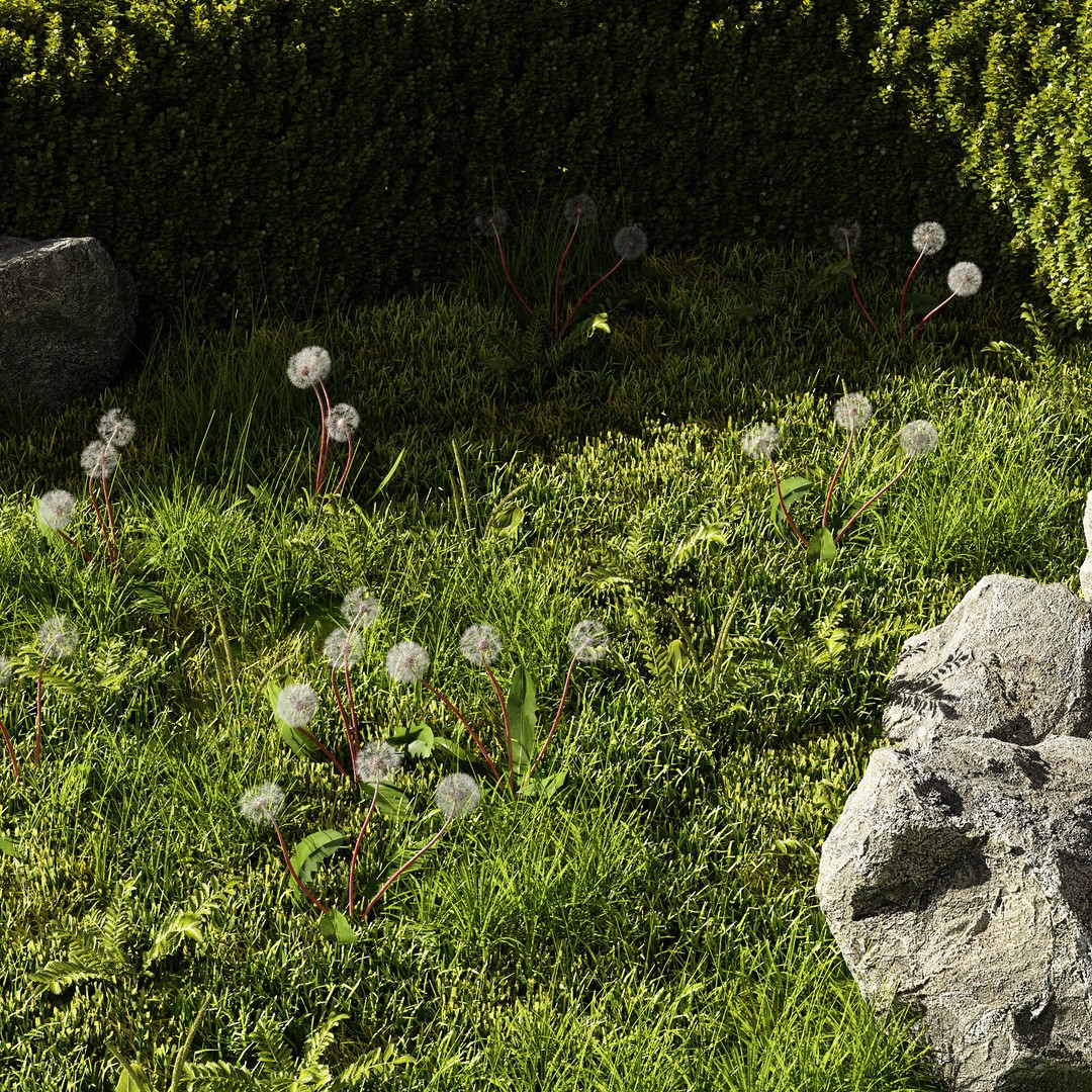 Garden Plants Collection 3D Model – High Poly PBR Assets, FBX, OBJ - View 4