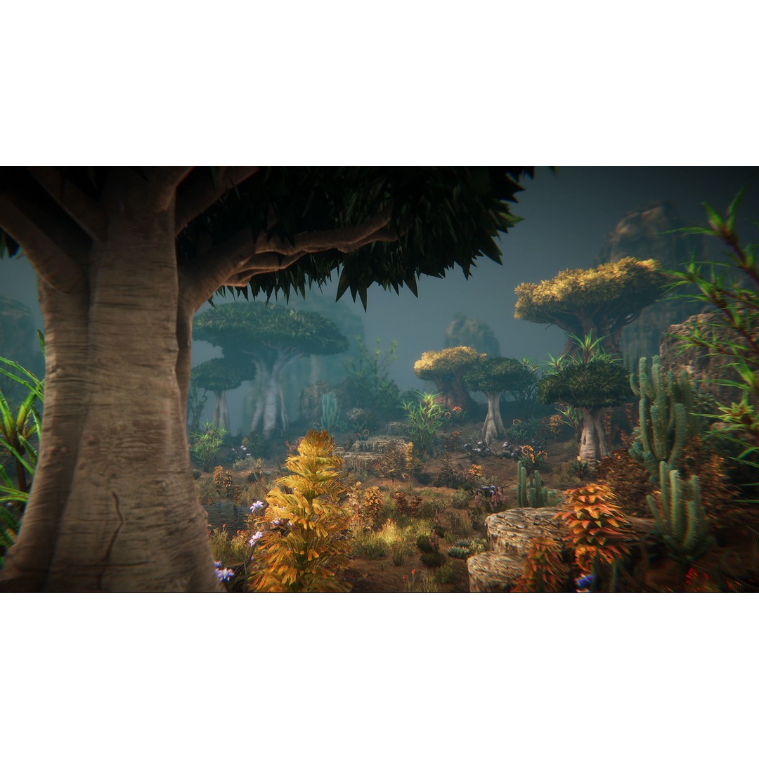 Desert Plants 3D Model – Low Poly Fantasy Vegetation, PBR Textures - View 7