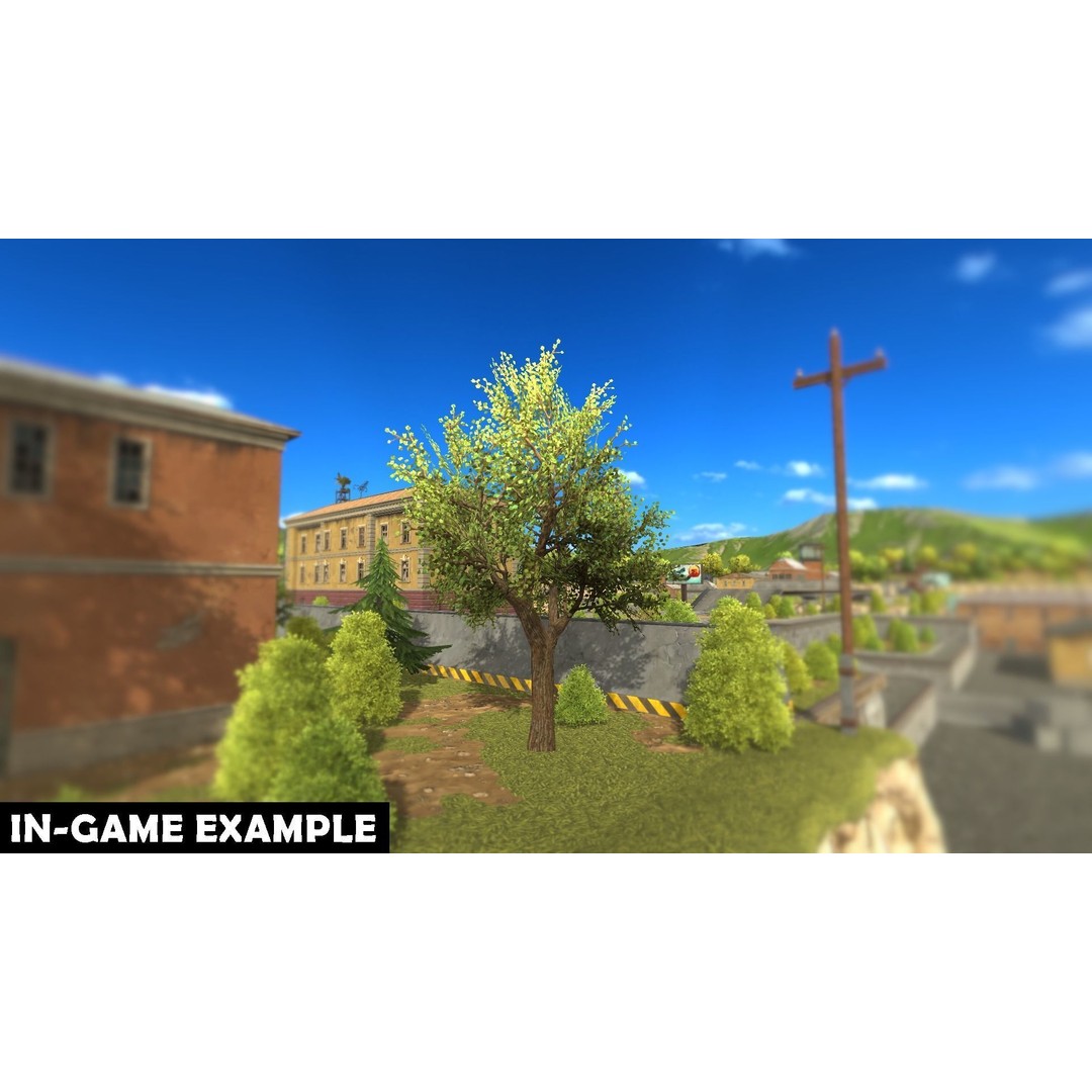 Vegetation 3D Model – Low Poly Game Ready Bundle with PBR Textures - View 44