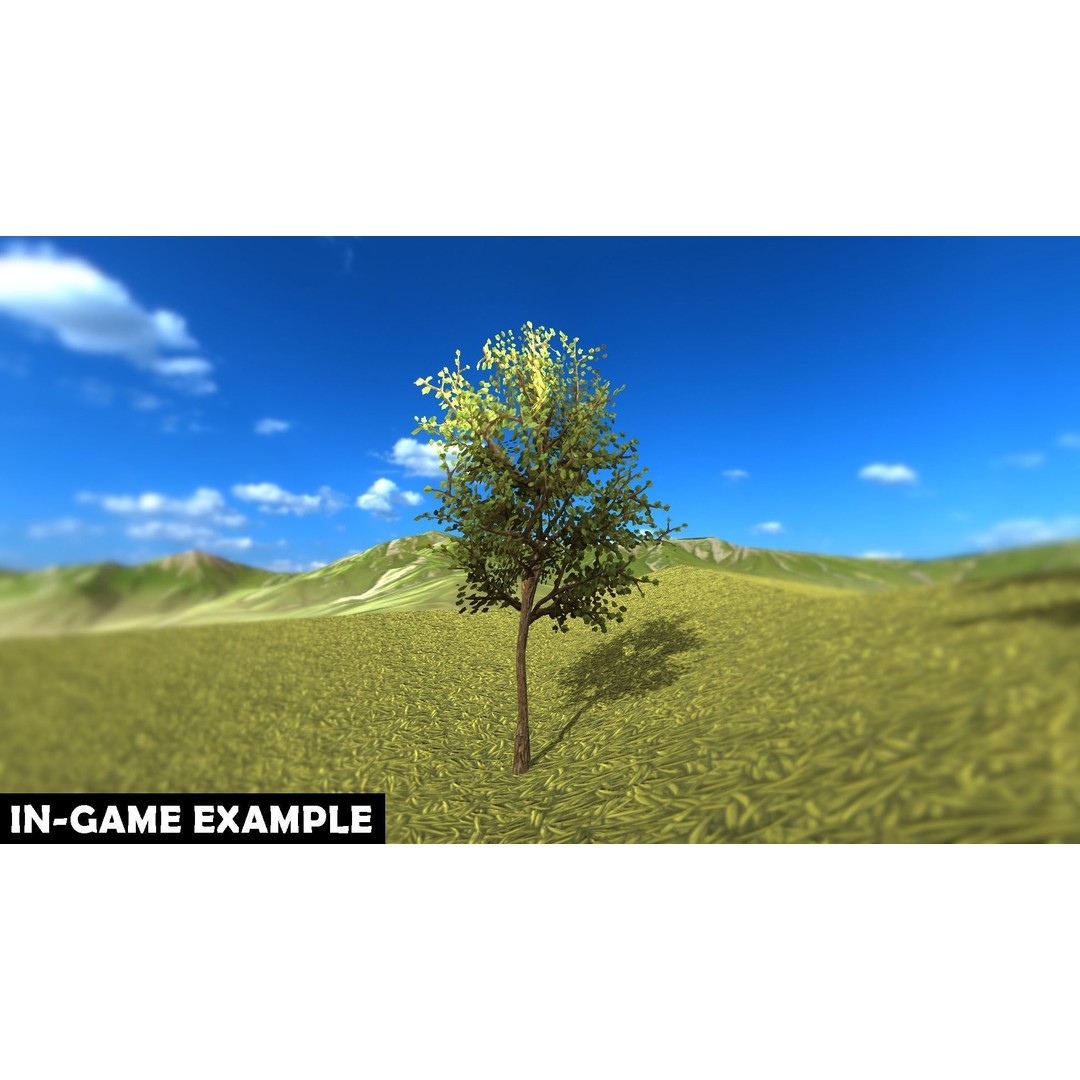 Vegetation 3D Model – Low Poly Game Ready Bundle with PBR Textures - View 45