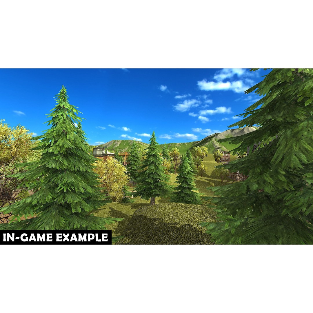 Vegetation 3D Model – Low Poly Game Ready Bundle with PBR Textures - View 48