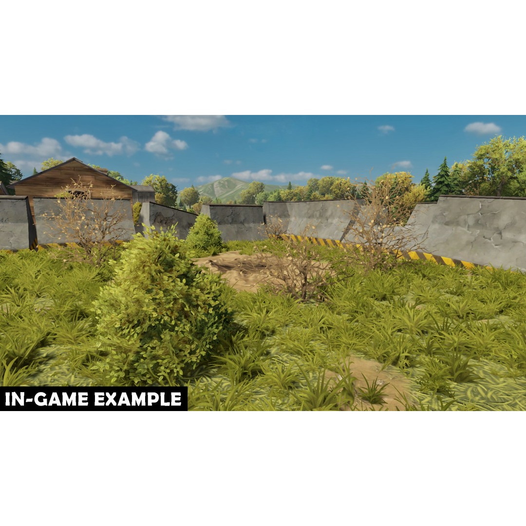 Vegetation 3D Model – Low Poly Game Ready Bundle with PBR Textures - View 53