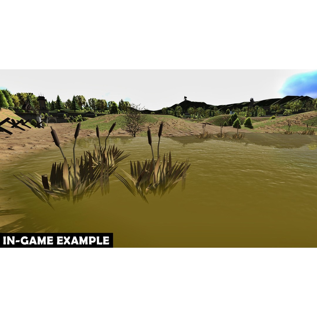 Vegetation 3D Model – Low Poly Game Ready Bundle with PBR Textures - View 54