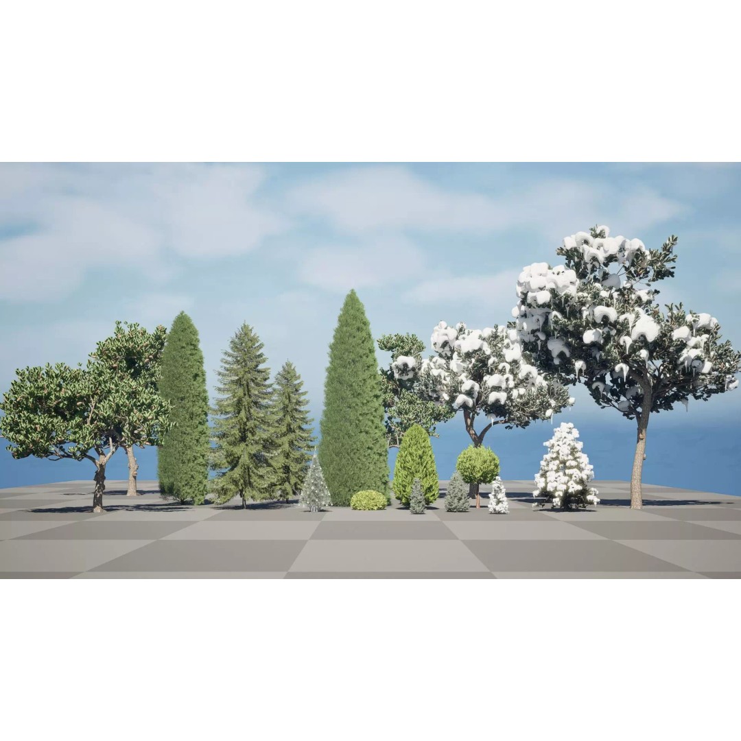 Conifer 3D Model Pack – High-Quality Trees for Archviz & Games - View 2
