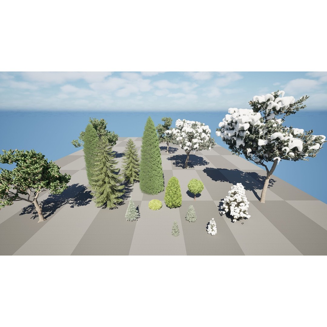 Conifer 3D Model Pack – High-Quality Trees for Archviz & Games - View 3