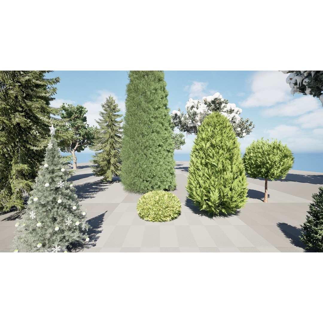 Conifer 3D Model Pack – High-Quality Trees for Archviz & Games - View 5