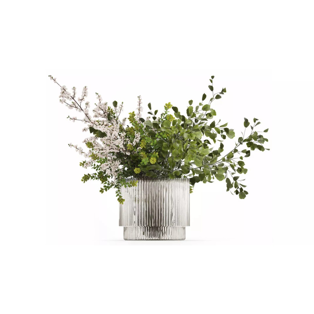 Cherry Blossom Bouquet 3D Model – PBR Decorative Asset, FBX - View 2