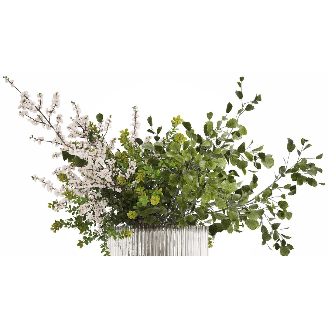 Cherry Blossom Bouquet 3D Model – PBR Decorative Asset, FBX - View 3